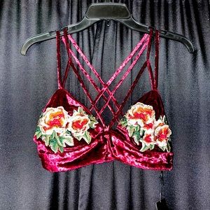 Forever 21 Bustier embroidered Top